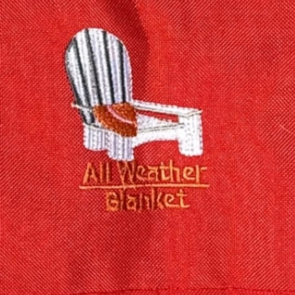 All Weather Blanket Red Quilted‎ Stadium Blanket with Carry Strap